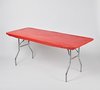 Red Elastic Table Cover