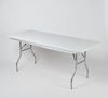 White Elastic Table Cover