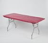 Maroon Elastic Table Cover