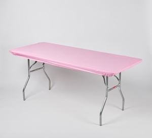 Pink Elastic Table Cover
